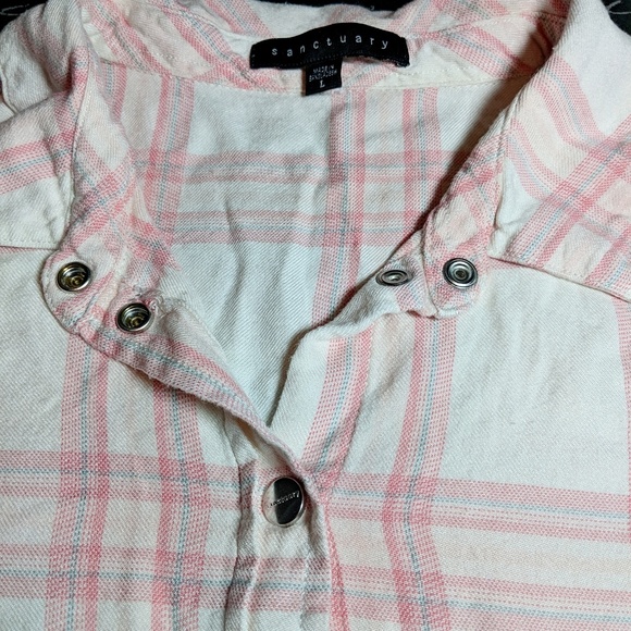 Sanctuary button down plaid shirt super soft - Picture 6 of 7